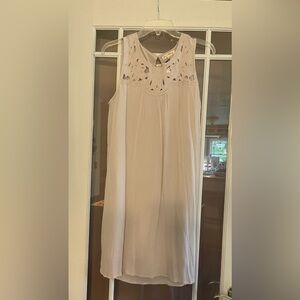 Jane and Delancey Gray Sleeveless Crochet Detail Dress